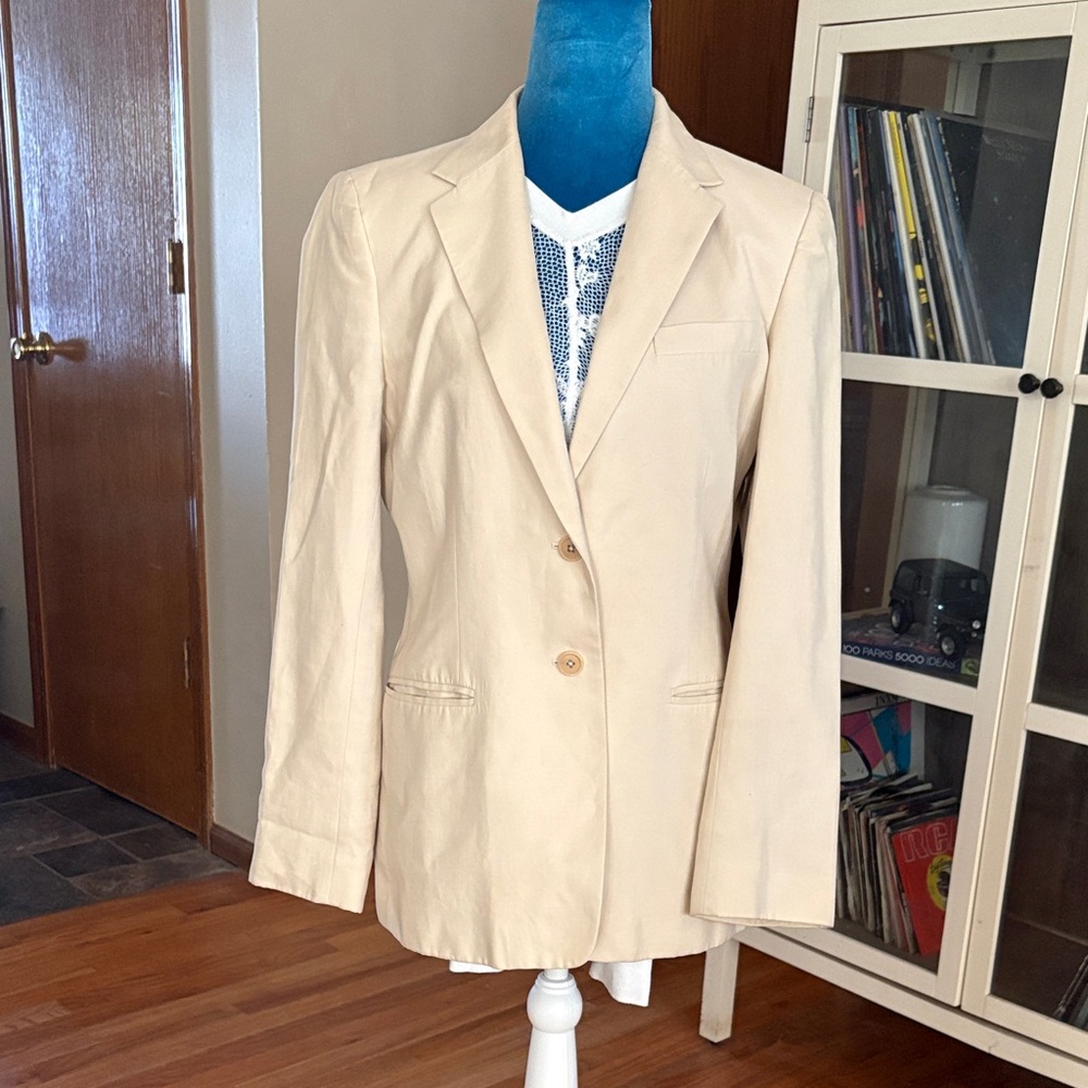 Ralph Lauren Women's Light Beige Single-Breasted Blazer